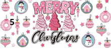 Load image into Gallery viewer, UV DTF Pink Christmas Wrap (8 Options)