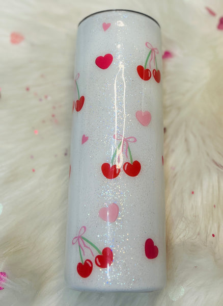 Cherry & Hearts tumbler