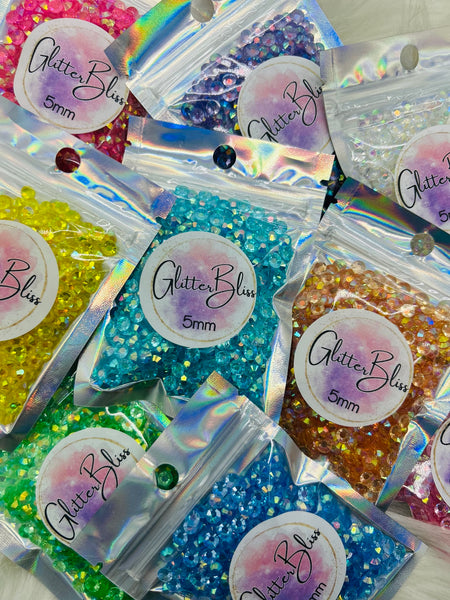 Aqua Blue Transparent AB Resin Rhinestone