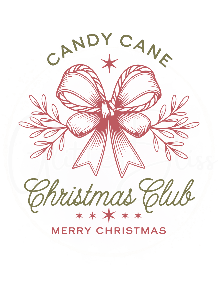 Printed Decal-Candy Cane Christmas Club 1