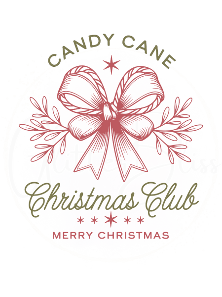 Printed Decal-Candy Cane Christmas Club 1