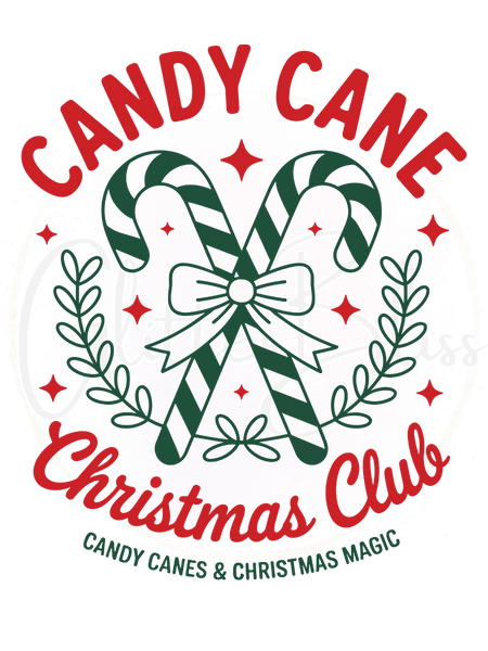 Printed Decal-Candy Cane Christmas Club 2
