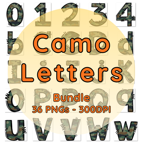 Camo Letters Download Bundle