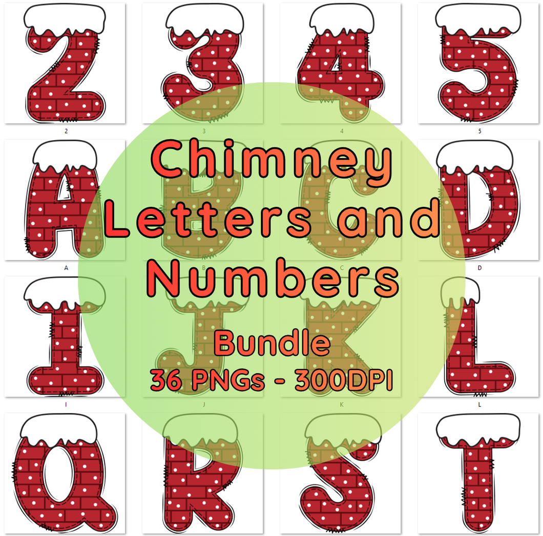 Chimney Letters and Numbers Download Bundle