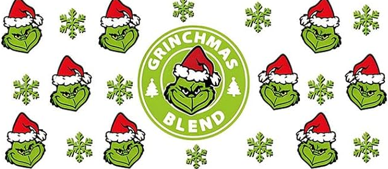 UV DTF Grinch Christmas Wrap (10 Options)