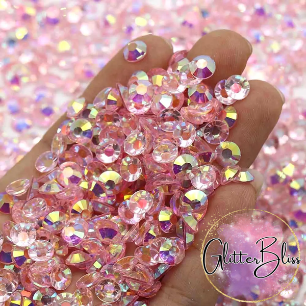 Light Pink Transparent AB Resin Rhinestone