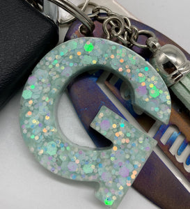 GlitterBliss Custom Letter Keychain