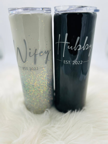 Hubby and Wifey Tumblers